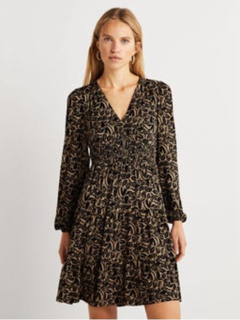 Boden Tiered Jersey Mini Dress Size 2